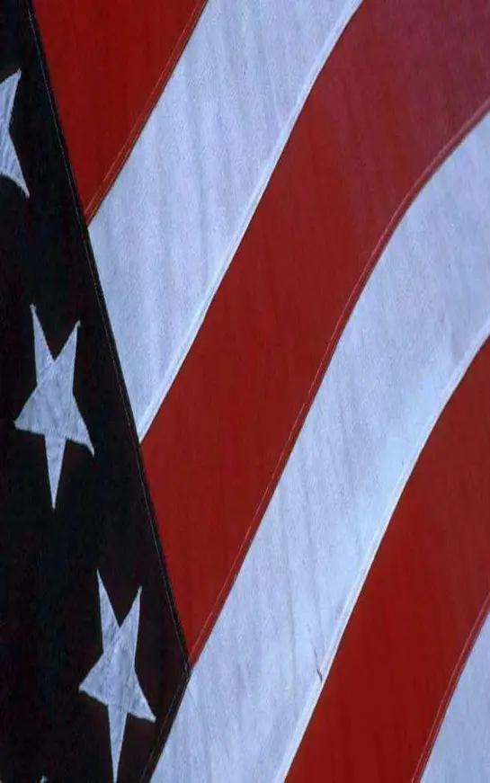 A close up of the american flag