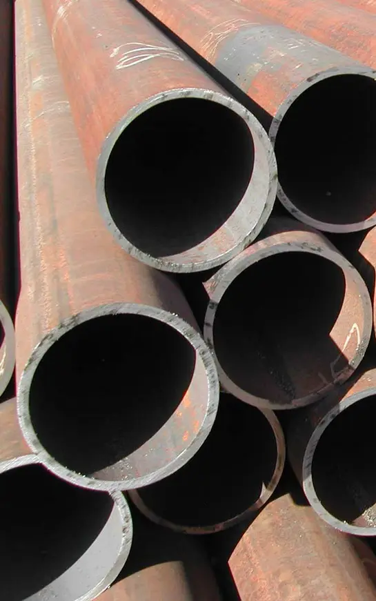 A bunch of pipes that are stacked together.