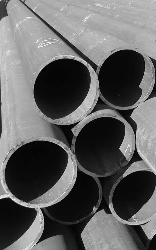 A close up of some pipes stacked together